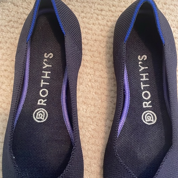 Rothy’s navy ballet rounded toe shoes - Picture 2 of 3
